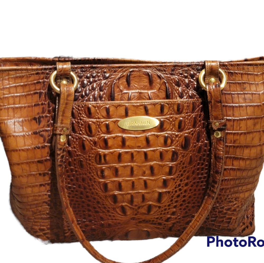Brahmin alligator handbag and wallet